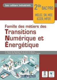 Famille des métiers des transitions numérique et énergétique : 2de bac pro, Melec, SN, MEE, Iccer, MFER