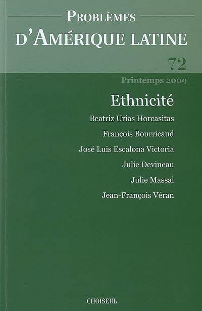 Problèmes d'Amérique latine, n° 72. Ethnicité