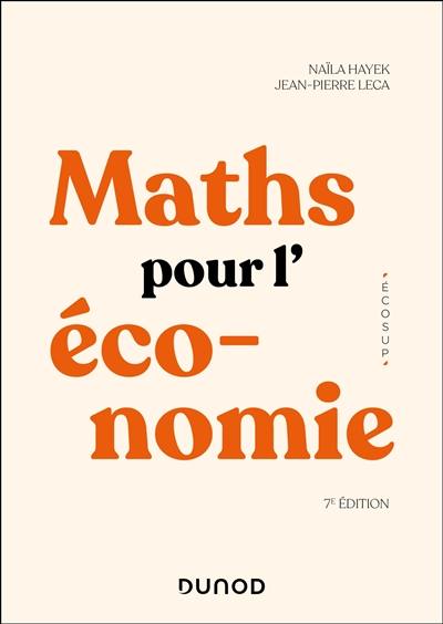 Maths pour l'économie : analyse-algèbre
