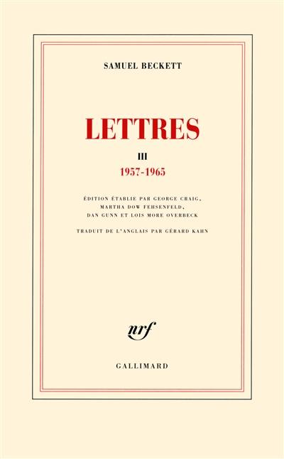 Lettres. Vol. 3. 1957-1965