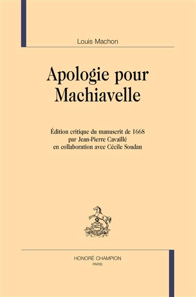 Apologie pour Machiavelle
