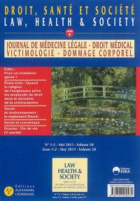 Journal de médecine légale, droit médical, victimologie, dommage corporel, n° 58-1-2