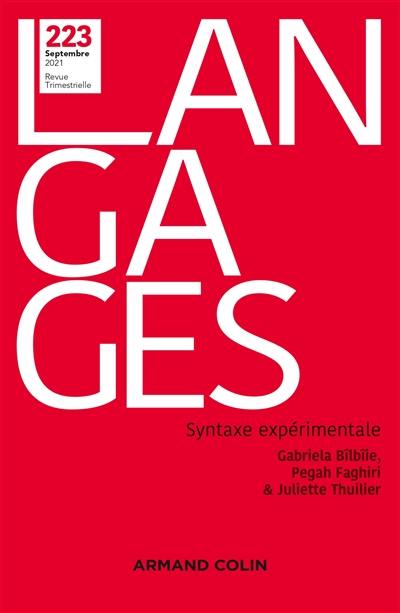 Langages, n° 223. Syntaxe expérimentale