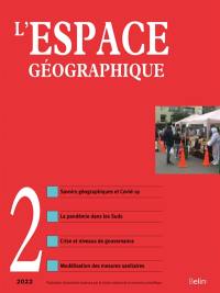 Espace géographique, n° 2 (2022). Covid-19