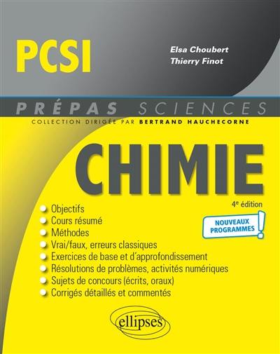 Chimie PCSI : nouveaux programmes