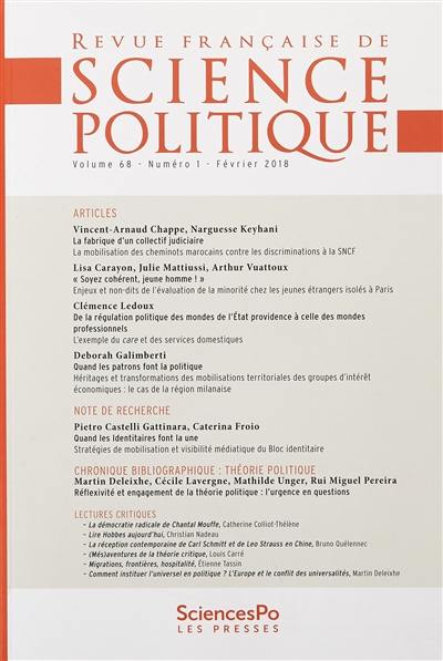Revue française de science politique, n° 68-1