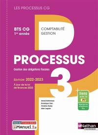 Processus 3, gestion des obligations fiscales : BTS CG 1re année comptabilité, gestion : livre + licence élève