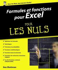 Formules et fonctions pour Excel pour les nuls : versions  2010, 2013 et 2016