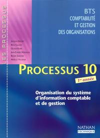 Processus 10 (Organisation du système d'information comptable et de gestion) : BTS CGO 1re année : livre de l'élève