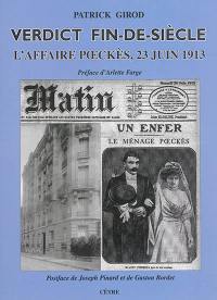 Verdict fin-de-siècle : l'affaire Poeckès, 23 juin 1913