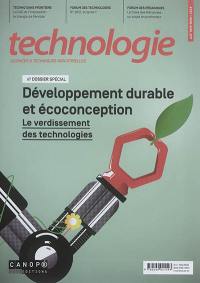 Technologie, n° 207. Développement durable et écoconception : le verdissement des technologies