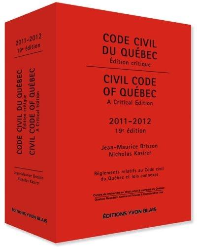 Code civil du Québec, édition critique