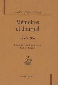 Mémoires et journal : 1777-1867