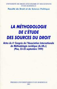 La méthodologie de l'étude des sources du droit : actes