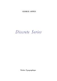Discrete series