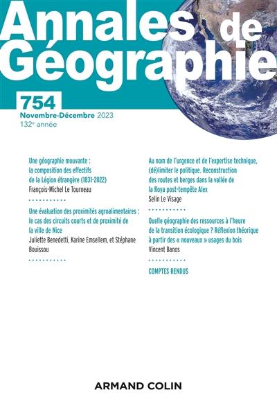 Annales de géographie, n° 753. Recherches sur projet et pratiques des chercheur.e.s en géographie