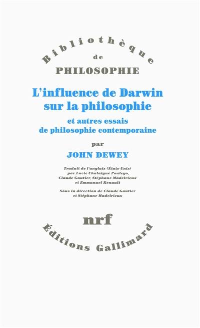 L'influence de Darwin sur la philosophie : et autres essais de philosophie contemporaine