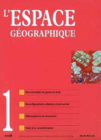 Espace géographique, n° 1 (2008)
