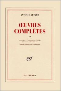 Oeuvres complètes. Vol. 3. Scenari. A propos du cinéma. Lettres