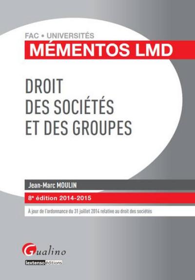 Droit des sociétés et des groupes 2014-2015