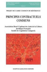 Principes contractuels communs : projet de cadre commun de référence
