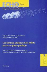 Les femmes antiques entre sphère privée et sphère publique : actes du Diplôme d'études avancées, Universités de Lausanne et Neuchâtel, 2000-2002