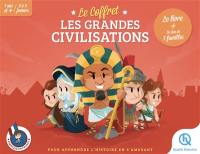 Le coffret les grandes civilisations : le livre + le jeu de 7 familles