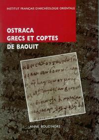 Ostraca grecs et coptes des fouilles de Jean Maspero à Baouit : O. BawitIFAO 1-67 et O. Nancy