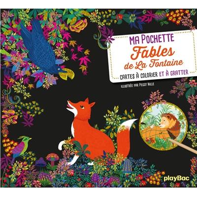 Ma pochette Fable de La Fontaine : cartes à colorier et à gratter