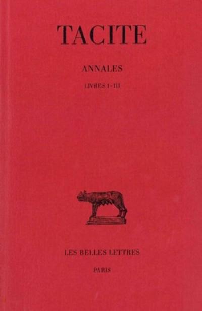 Annales. Vol. 1. Livres I-III