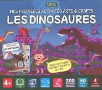 Les dinosaures : colle les stickers, colorie et complète le livre !