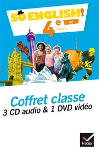 So English ! 4e, cycle 4, A2 : coffret classe 3 CD audio & 1 DVD vidéo