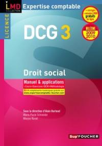 DCG 3 droit social : manuel & applications