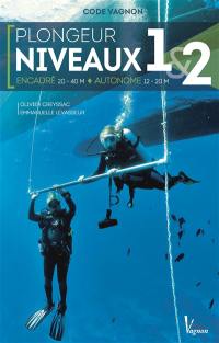 Code Vagnon plongeur niveaux 1 & 2 : encadré 20-40 m, autonome 12-20 m