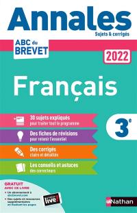Français 3e : annales 2022