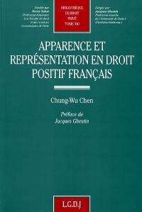 Apparence et représentation en droit positif français
