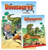 Les dinosaures en bande dessinée : pack volume 1 + calendrier 2023