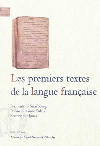 Les premiers textes de la langue française