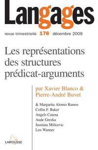 Langages, n° 176. Les représentations des structures prédicat-arguments