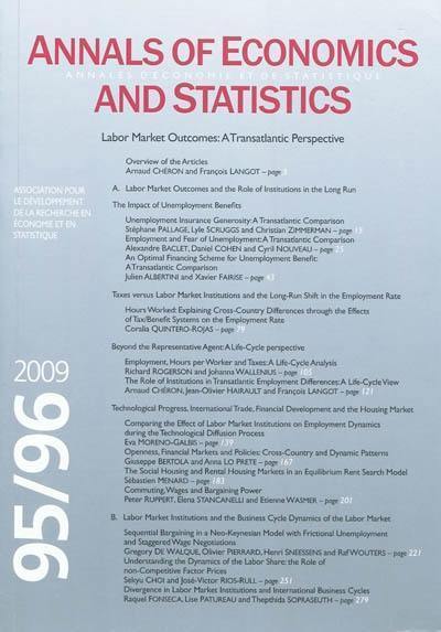 Annals of economics and statistics, n° 95-96. Labor market outcomes : a transatlantic perspective