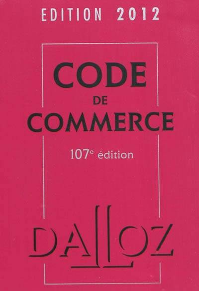 Code de commerce : 2012