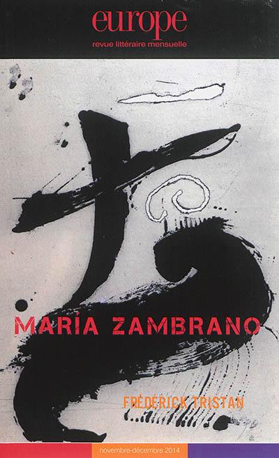 Europe, n° 1027-1028. Maria Zambrano