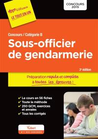 Sous-officier de gendarmerie : concours catégorie B : concours 2015