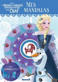 La reine des neiges, joyeuses fêtes avec Olaf : mes mandalas avec gommettes !
