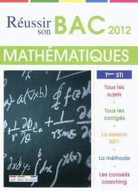 Mathématiques, terminale STI : bac 2012