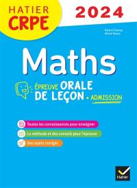 Mathématiques : épreuve orale d'admission : CRPE 2024-2025