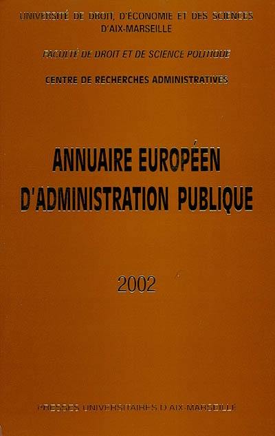 Annuaire européen d'administration publique, n° 25. 2002