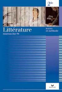 Littérature texte et méthodes, 2e : livre de l'élève