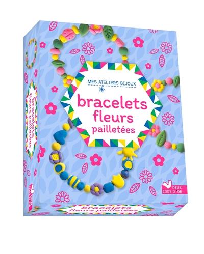 Bracelets fleurs pailletées