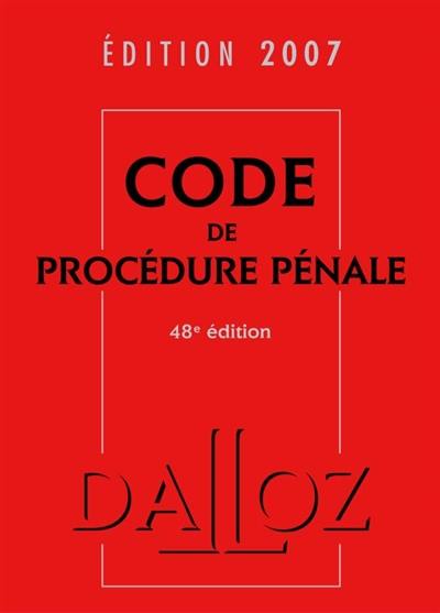 Code de procédure pénale 2007